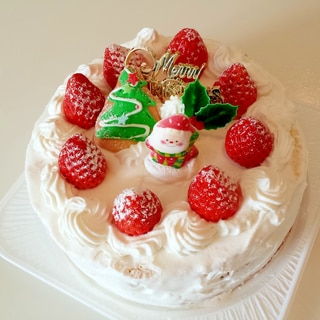 クリスマス　いちごのショートケーキ